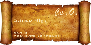 Csirmaz Olga névjegykártya